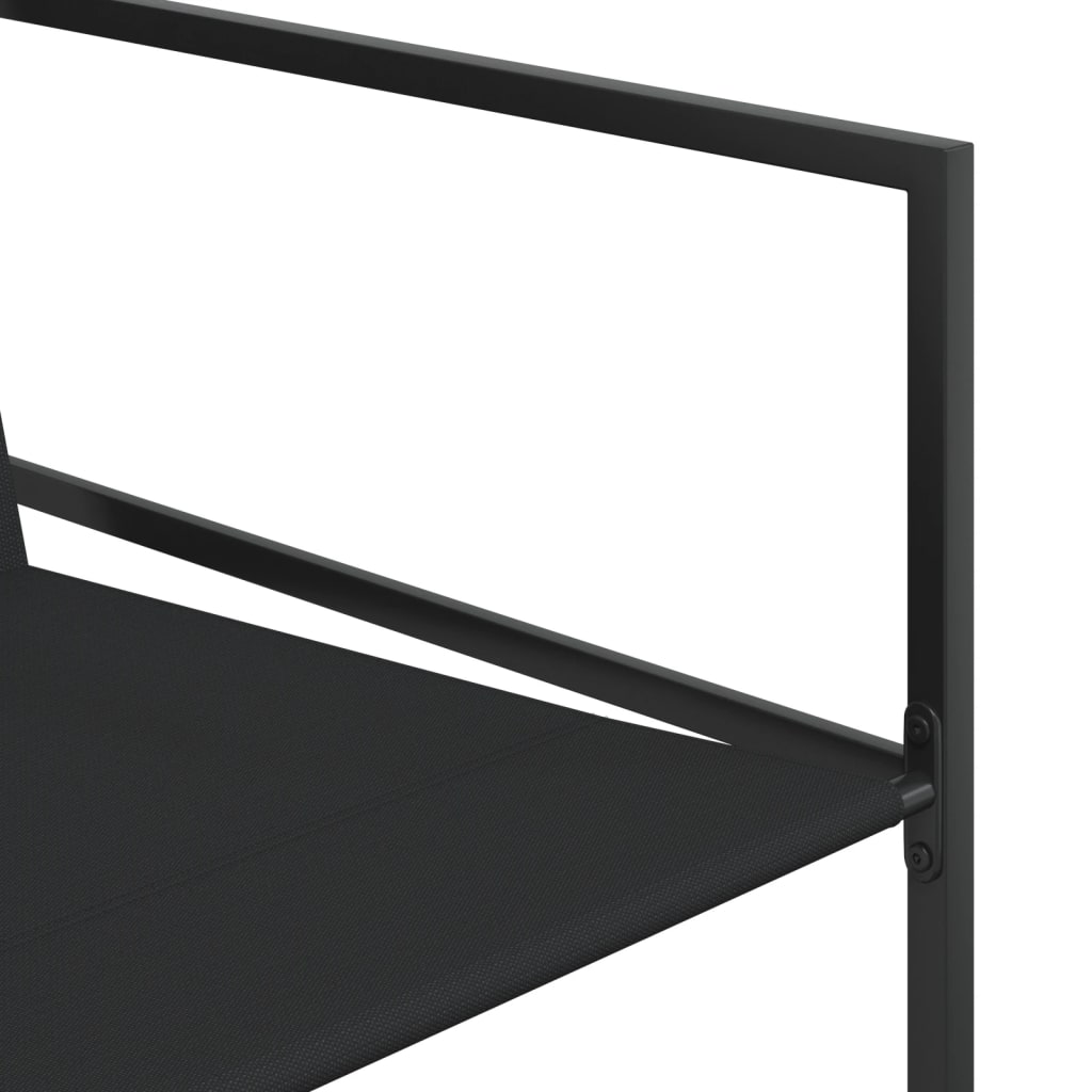 Σετ Τραπεζαρίας Κήπου 15 Τεμαχίων Μαύρο από Textilene