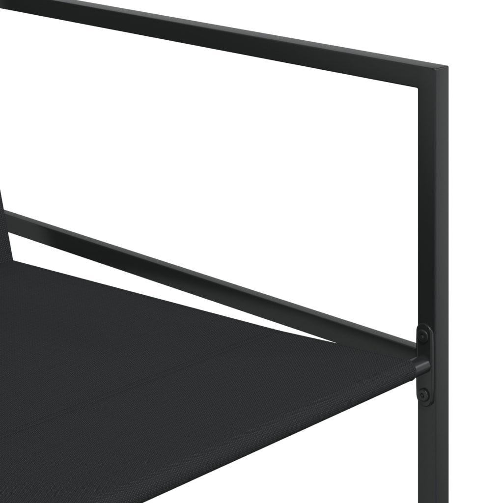 Σετ Τραπεζαρίας Κήπου 17 Τεμαχίων Μαύρο από Textilene