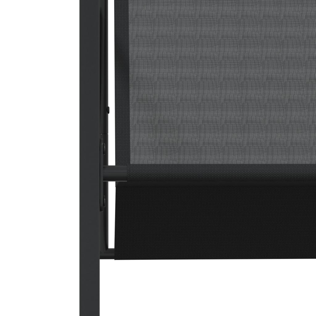 Σετ Τραπεζαρίας Κήπου 17 Τεμαχίων Μαύρο από Textilene