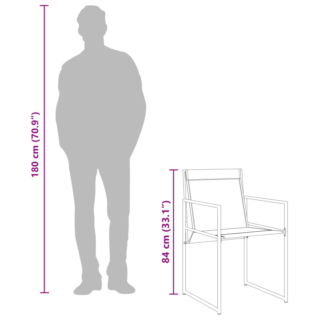 Σετ Τραπεζαρίας Κήπου 17 Τεμαχίων Μαύρο από Textilene