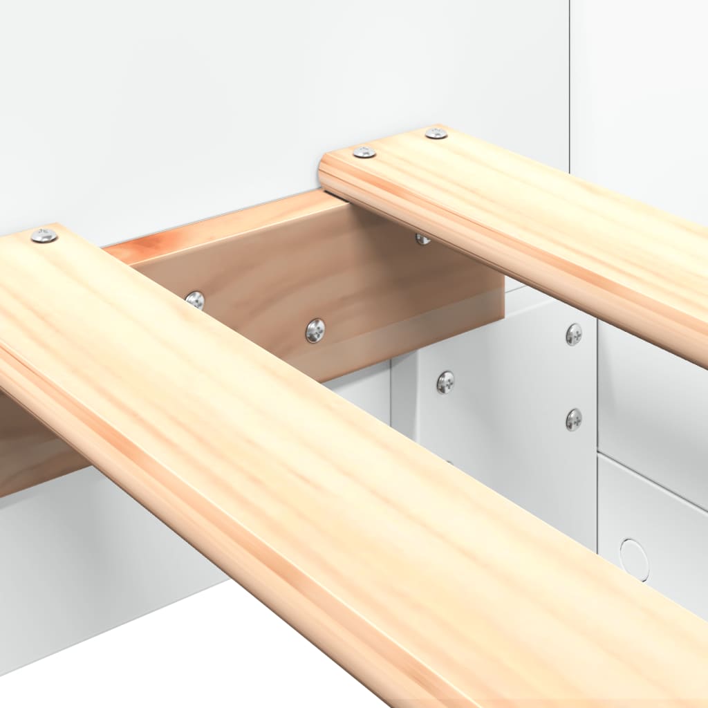 Πλαίσιο Κρεβατιού Λευκό 100 x 200 εκ. Επεξεργ. Ξύλο