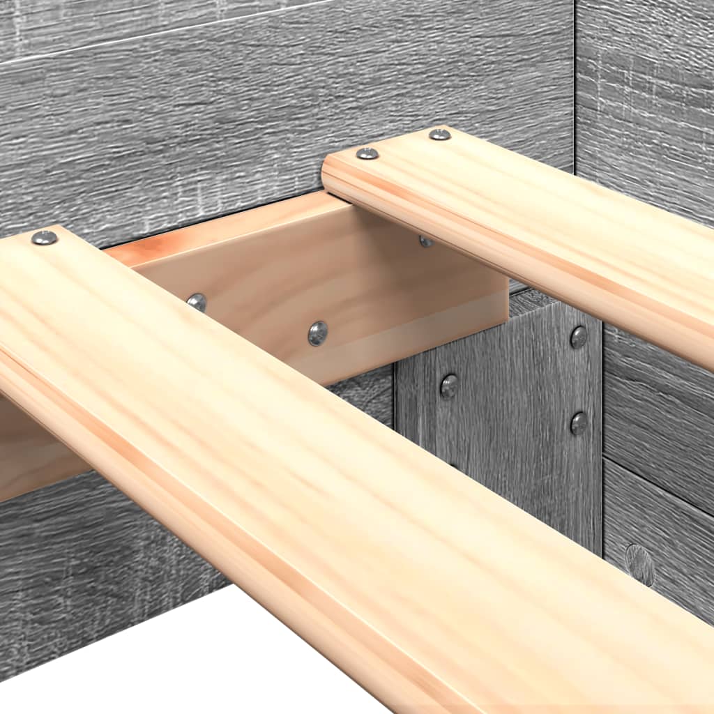 Πλαίσιο Κρεβατιού Γκρι Sonoma 90 x 190 εκ. Επεξεργασμένο Ξύλο