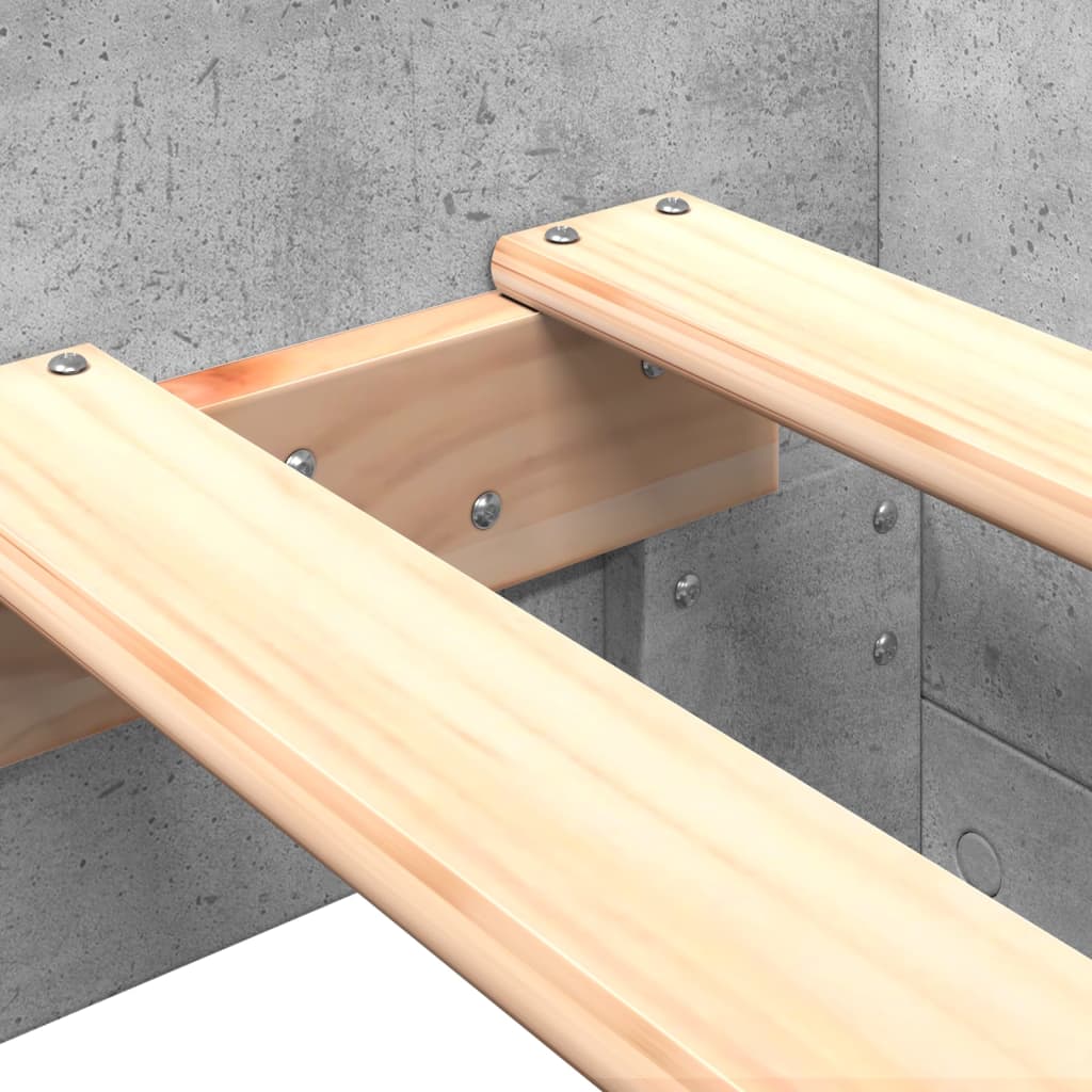 Πλαίσιο Κρεβατιού Γκρι Σκυροδέματος 75 x 190 εκ. Επεξεργ. Ξύλο