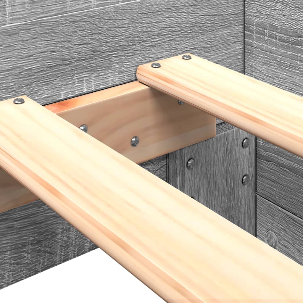 Πλαίσιο Κρεβατιού Γκρι Sonoma 75x190 εκ. Επεξεργασμένο Ξύλο