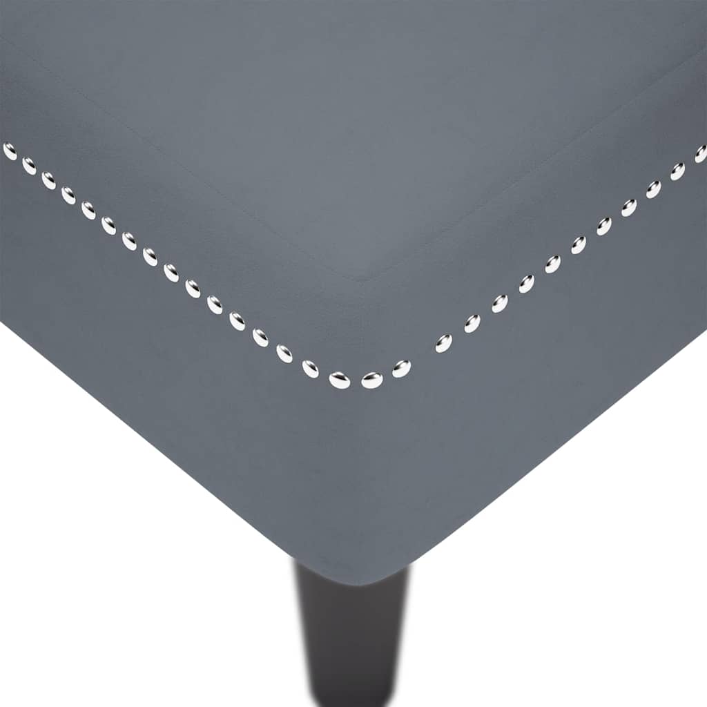 Ανάκλιντρο Σκούρο Γκρι Υφασμάτινο με Μαξιλάρι και Βελούδινο