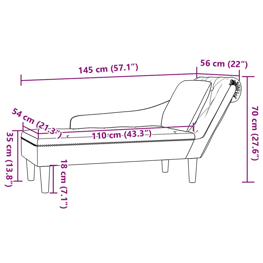 Ανάκλιντρο Μπορντό Υφασμάτινο με Μαξιλάρι και Βελούδινο