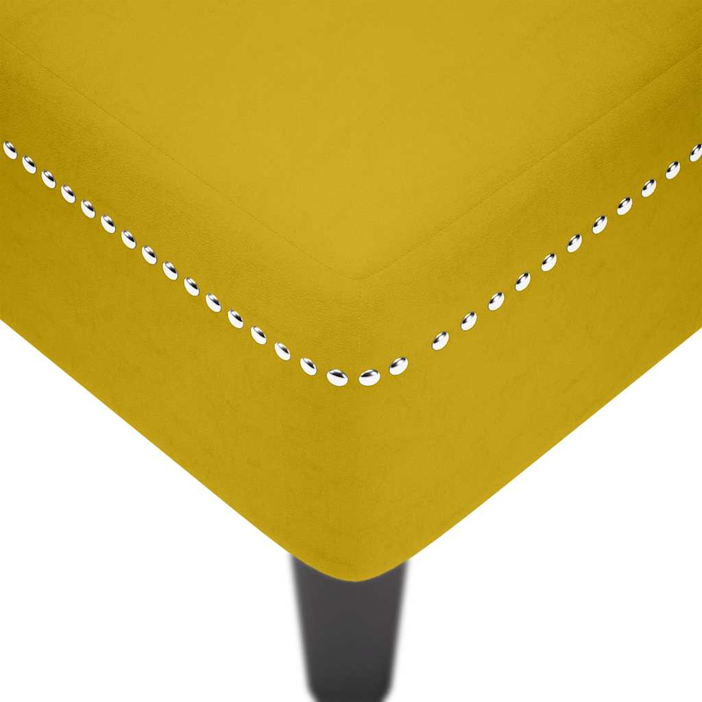 Ανάκλιντρο Κίτρινο Υφασμάτινο με Μαξιλάρι και Βελούδινο