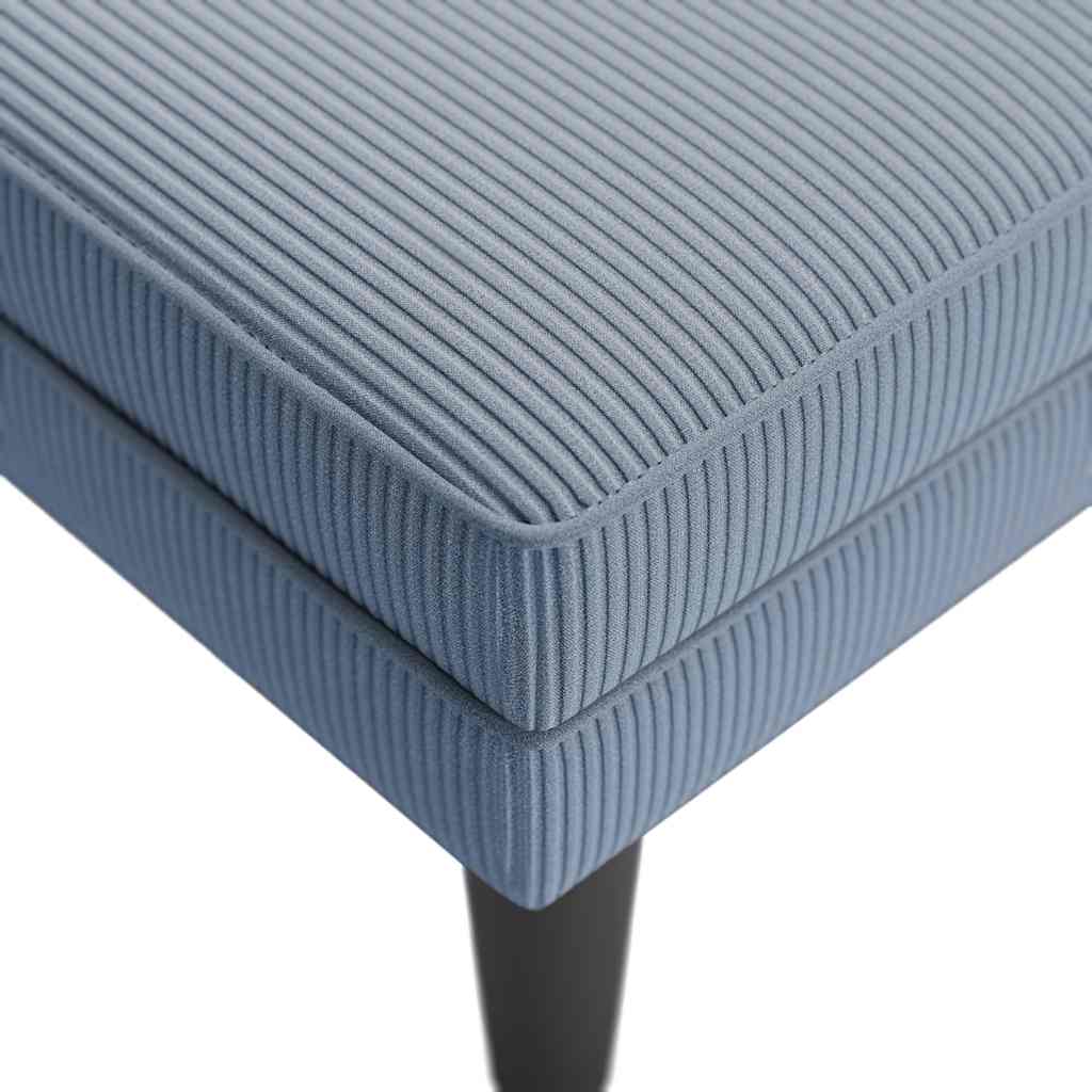 Σαλόνι ξαπλώστρας με μαξιλάρι Μπλε ύφασμα Corduroy - Pakobazaar