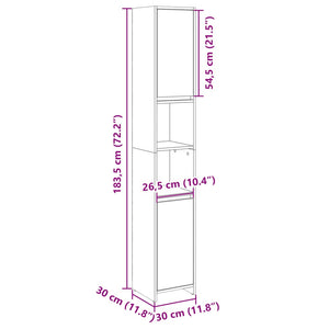 Στήλη Μπάνιου Sonoma Δρυς 30 x 30 x 183,5 εκ. από Ξύλο - Pakobazaar