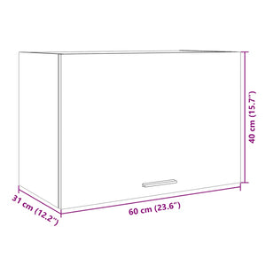 Κρεμαστό Ντουλάπι "Lyon" Ξύλο Sonoma Δρυς 60x31x40 εκ. από Τεχνητό Ξύλο - Pakobazaar