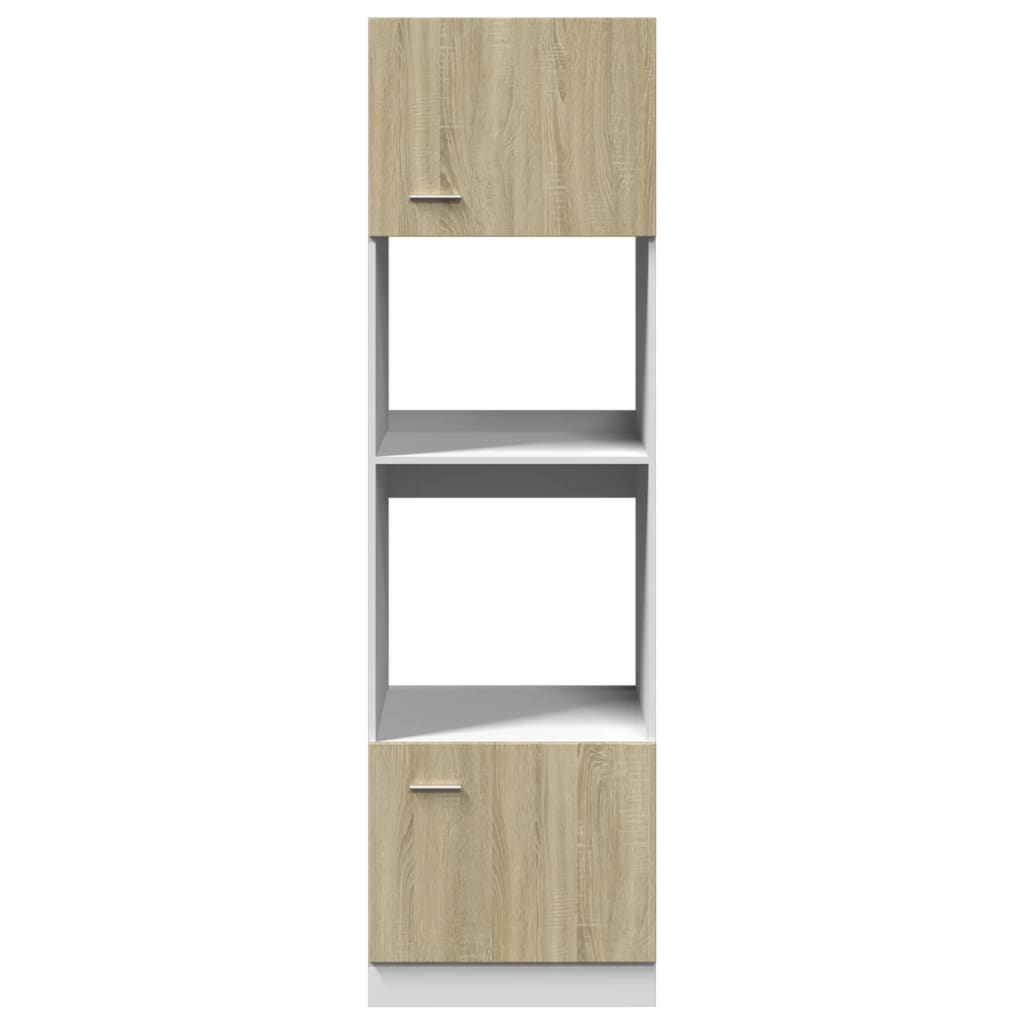 Ντουλάπι Μικροκυμάτων "Lyon" Ξύλο Sonoma Δρυς 60x57x207 εκ. από Τεχνητό Ξύλο - Pakobazaar