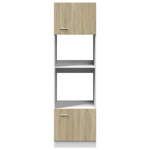 Ντουλάπι Μικροκυμάτων "Lyon" Ξύλο Sonoma Δρυς 60x57x207 εκ. από Τεχνητό Ξύλο - Pakobazaar
