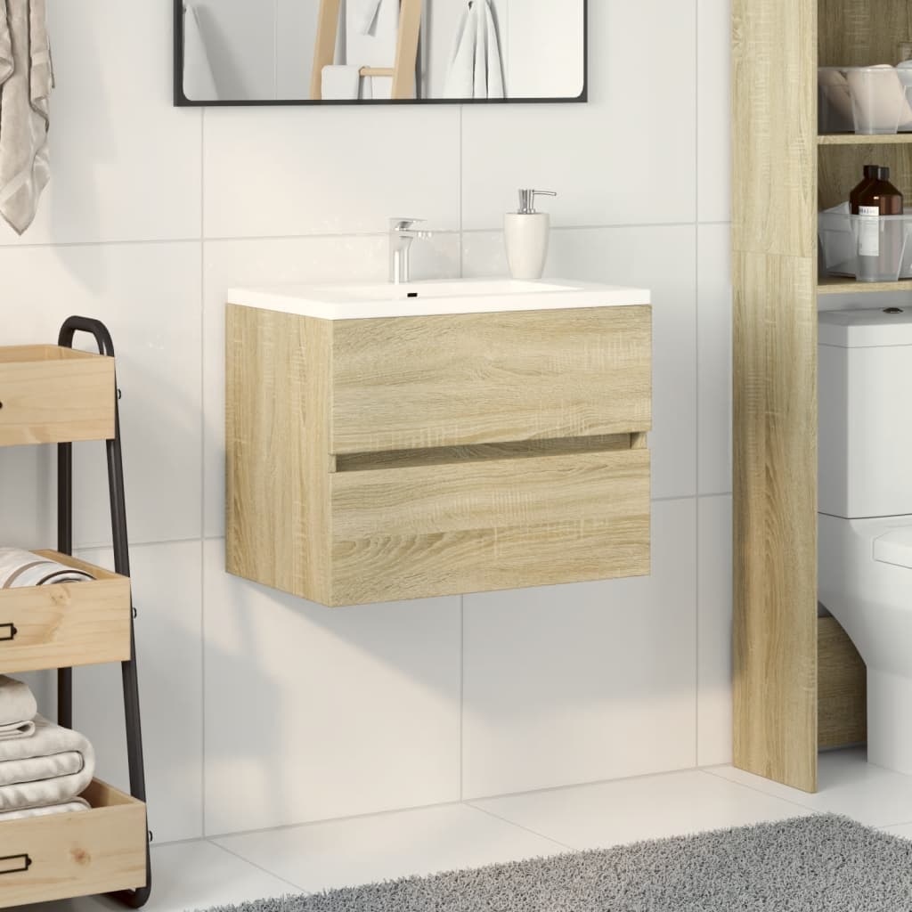 Ντουλάπι Νιπτήρα Sonoma Δρυς 60x38,5x45 εκ. Επεξεργασμένο Ξύλο - Pakobazaar