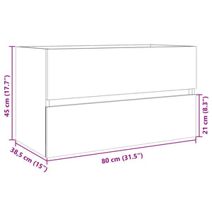 Ντουλάπι Νιπτήρα Sonoma Δρυς 80 x 38,5 x 45 εκ. από Επεξ. Ξύλο - Pakobazaar