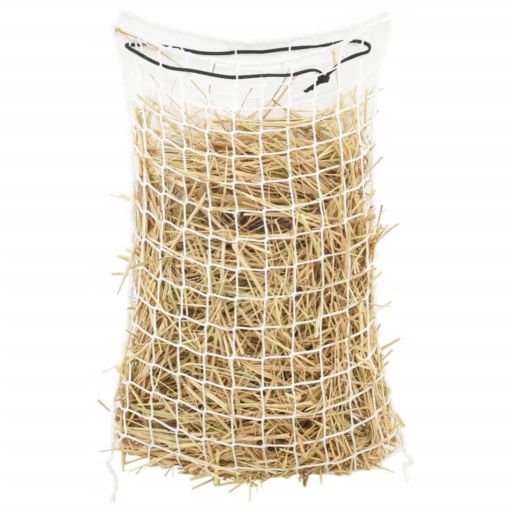 Δίχτυα Σανού 2 Τεμ. Στρογγυλά Λευκή 75x50 εκ. από PP