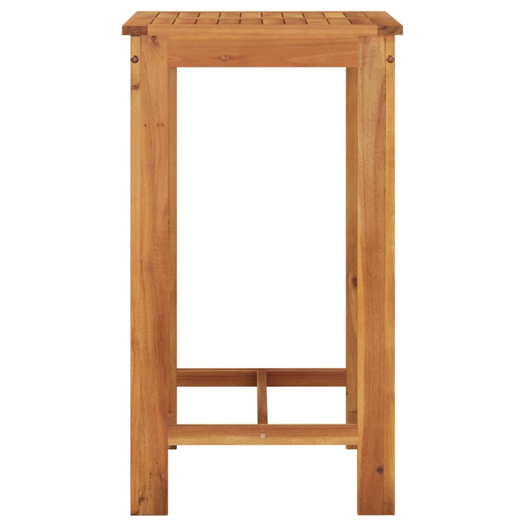 Σετ Μπαρ Κήπου 3 Τεμ. Γκρι Μασίφ Ξύλο Ακακίας και Συνθ. Ρατάν