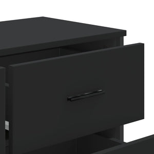 Συρταριέρα Μαύρη 91x35,5x74,5 εκ. από Επεξεργασμένο Ξύλο