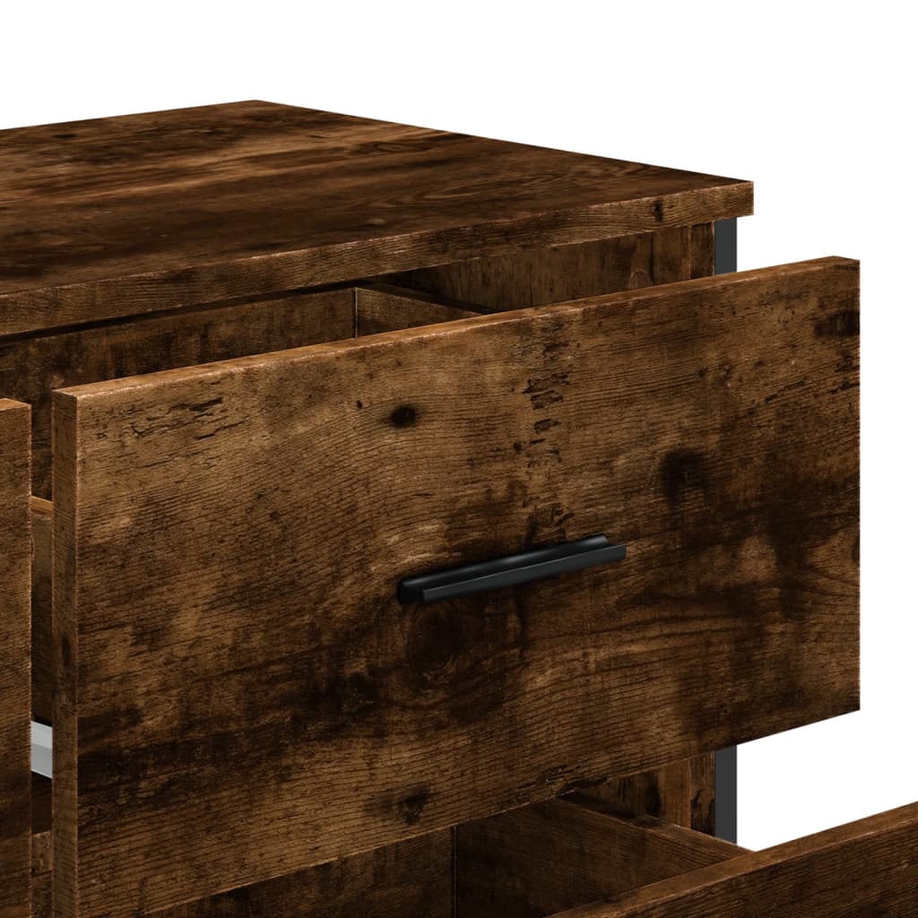 Συρταριέρα Καπνιστή Δρυς 91x35,5x74,5 εκ. από Επεξεργ. Ξύλο - Pakobazaar