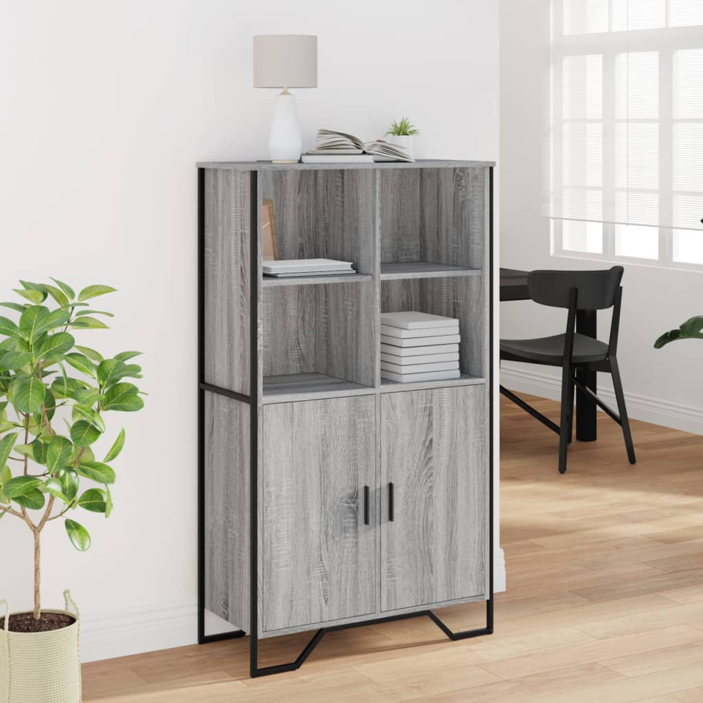Ντουλάπι Γκρι Sonoma 79,5x35,5x137,5 εκ. Επεξεργασμένο Ξύλο