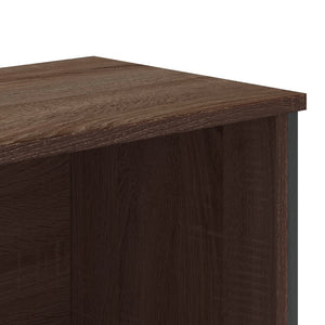 Βιβλιοθήκη Καφέ Δρυς 80x31x169 εκ. από Επεξεργασμένο Ξύλο