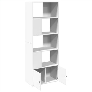 Βιβλιοθήκη Λευκή 70x36x189 εκ. από Επεξεργασμένο Ξύλο
