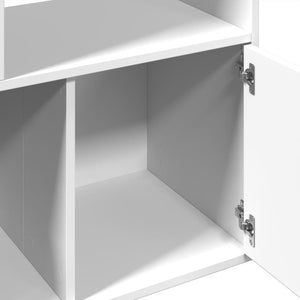 Βιβλιοθήκη Λευκή 70x36x189 εκ. από Επεξεργασμένο Ξύλο