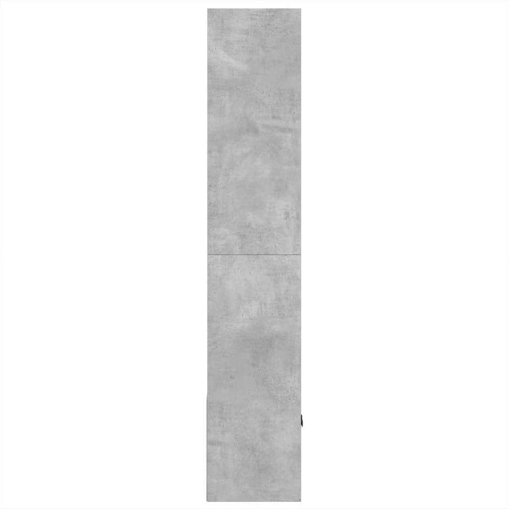 Βιβλιοθήκη Γκρι Σκυροδέματος 70x36x189 εκ. Επεξεργ. Ξύλο - Pakobazaar
