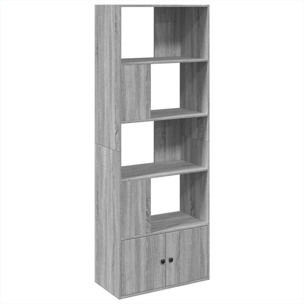Βιβλιοθήκη Γκρι Sonoma 70x36x189 εκ. από Επεξεργ. Ξύλο