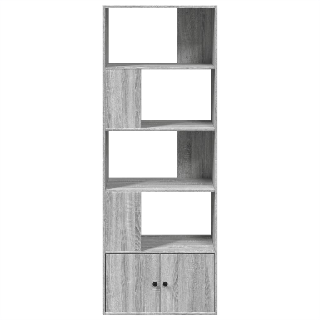 Βιβλιοθήκη Γκρι Sonoma 70x36x189 εκ. από Επεξεργ. Ξύλο