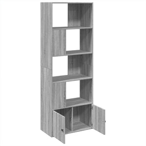 Βιβλιοθήκη Γκρι Sonoma 70x36x189 εκ. από Επεξεργ. Ξύλο