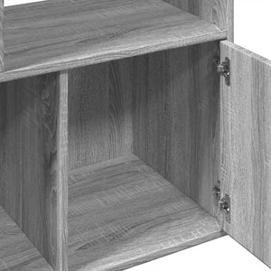 Βιβλιοθήκη Γκρι Sonoma 70x36x189 εκ. από Επεξεργ. Ξύλο