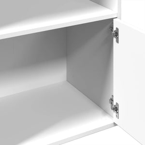 Βιβλιοθήκη Λευκή 100x36x189 εκ. από Επεξεργασμένο Ξύλο