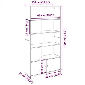 Βιβλιοθήκη Sonoma Δρυς 100x36x189 εκ. από Επεξεργασμένο Ξύλο