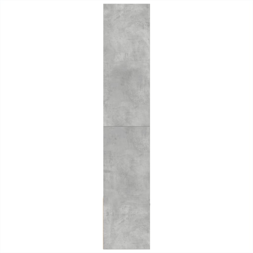 Βιβλιοθήκη Γκρι Σκυροδέματος 100x36x189 εκ. Επεξεργ. Ξύλο - Pakobazaar