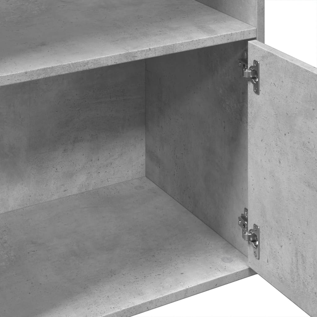 Βιβλιοθήκη Γκρι Σκυροδέματος 100x36x189 εκ. Επεξεργ. Ξύλο - Pakobazaar