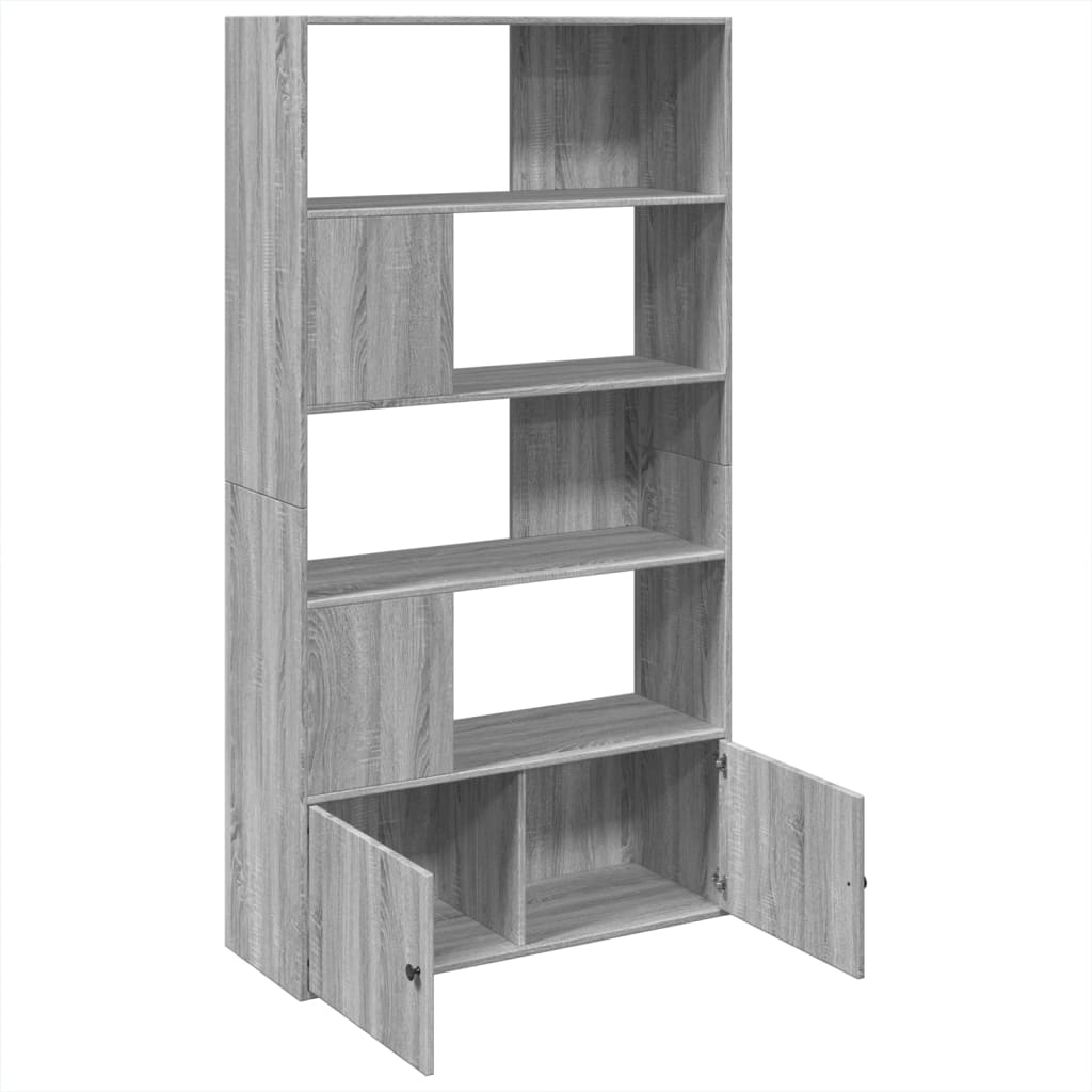 Βιβλιοθήκη Γκρι Sonoma 100x36x189 εκ. από Επεξεργ. Ξύλο - Pakobazaar