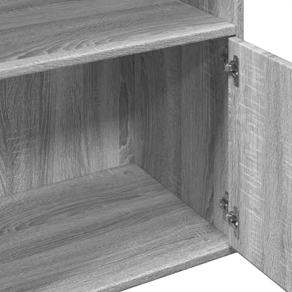 Βιβλιοθήκη Γκρι Sonoma 100x36x189 εκ. από Επεξεργ. Ξύλο - Pakobazaar