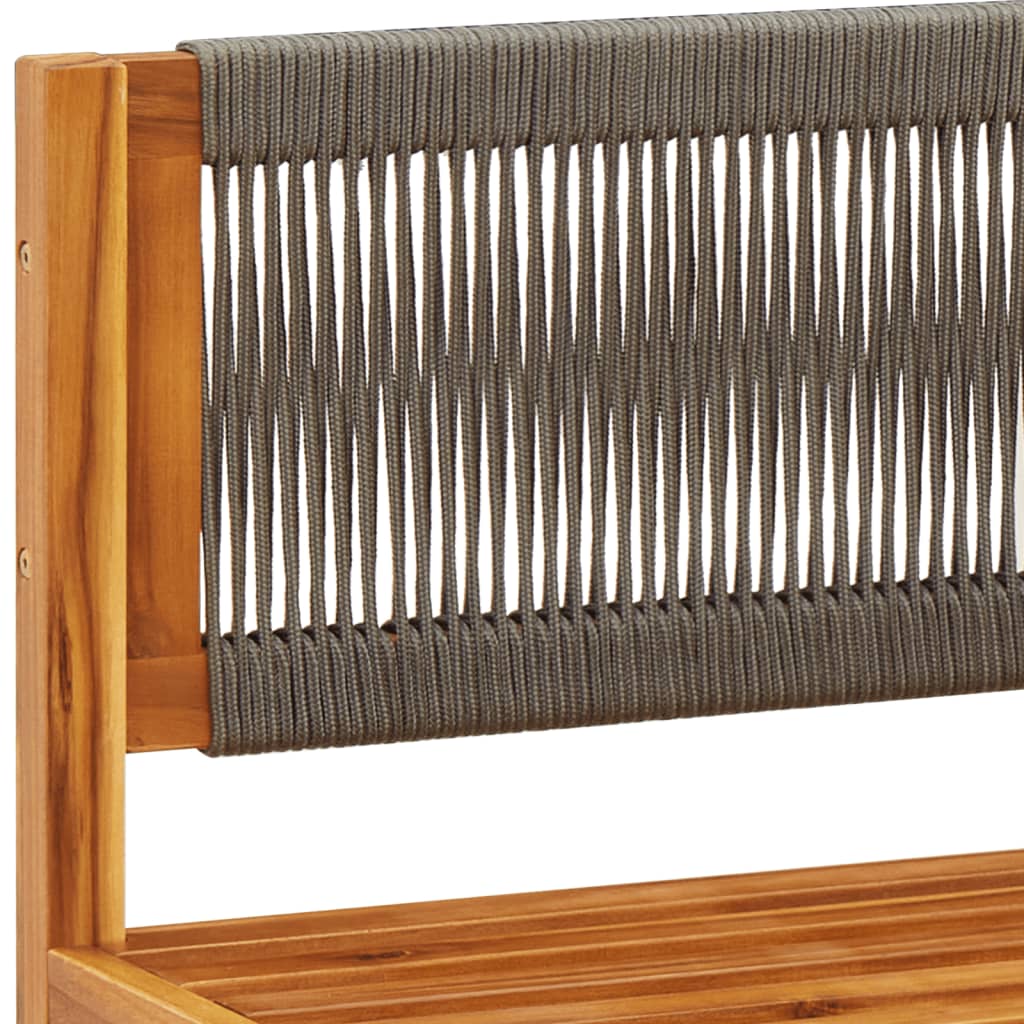 Σετ Καναπέδων Κήπου 8 Τεμαχίων με Μαξιλάρια από Ξύλο Ακακίας και Σχοινί