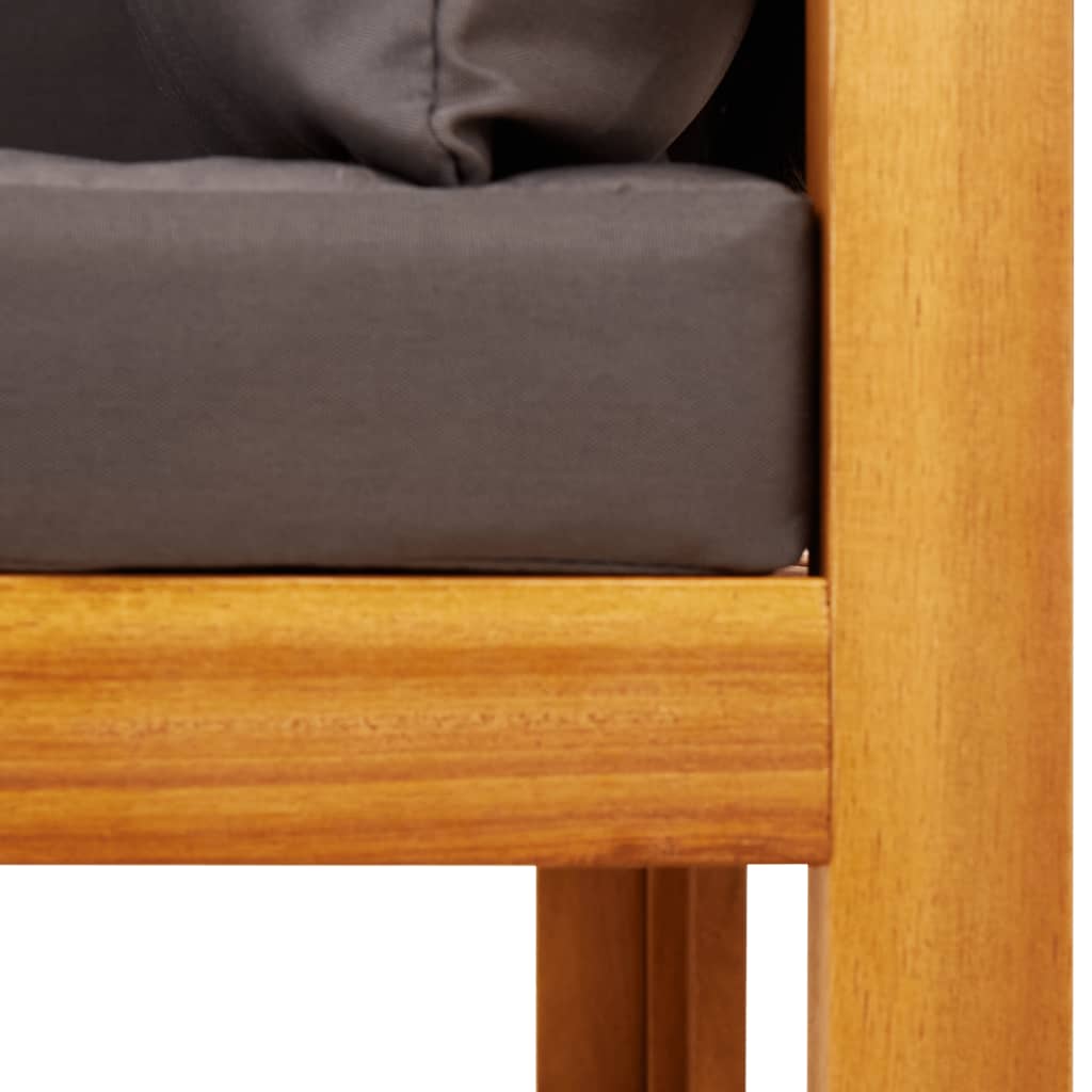 Σετ Καναπέδων Κήπου 8 Τεμαχίων με Μαξιλάρια από Ξύλο Ακακίας και Σχοινί