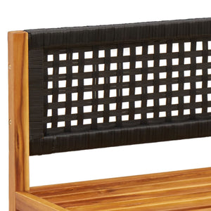 Σετ Καναπέδων Κήπου 3 Τεμαχίων με Μαξιλάρια από Ξύλο Ακακίας και Ρατάν
