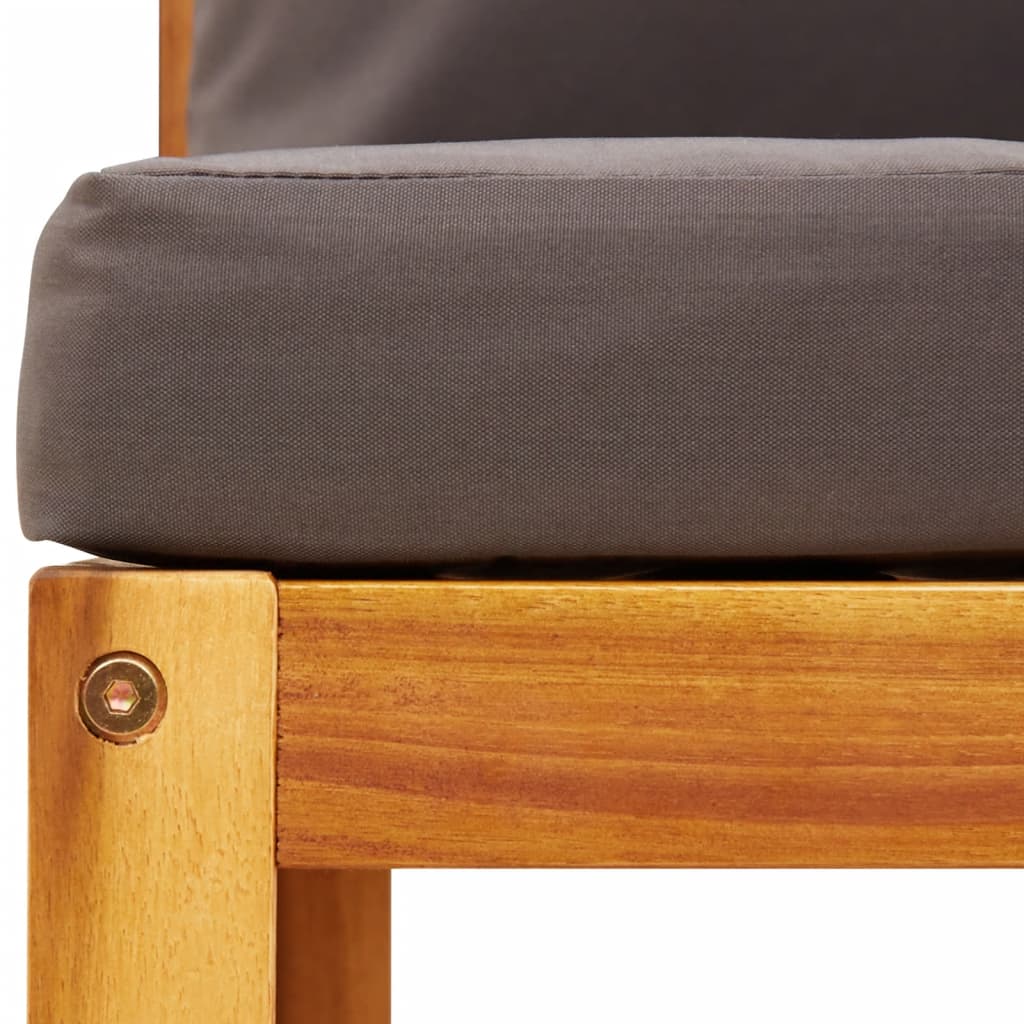 Σετ Καναπέδων Κήπου 4 Τεμαχίων με Μαξιλάρια από Ξύλο Ακακίας και Ρατάν