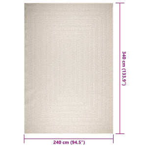 Χαλί ZIZUR Κρεμ Όψη Γιούτας Εσωτ. & Εξωτ. Χώρου 240x340 εκ.