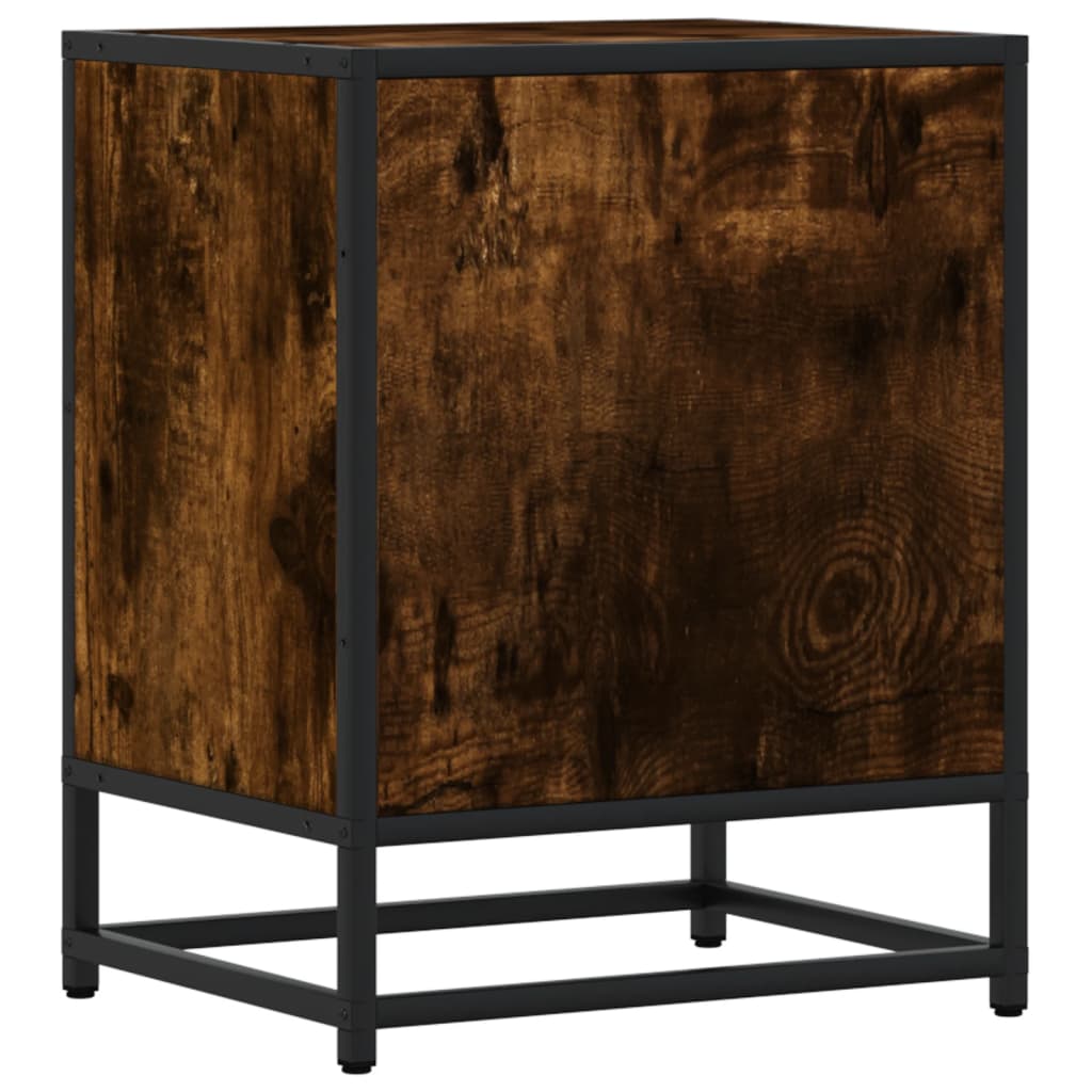 Κομοδίνα Καπνιστή Δρυς 40x31x50 εκ. Επεξεργασμένο Ξύλο - Pakobazaar