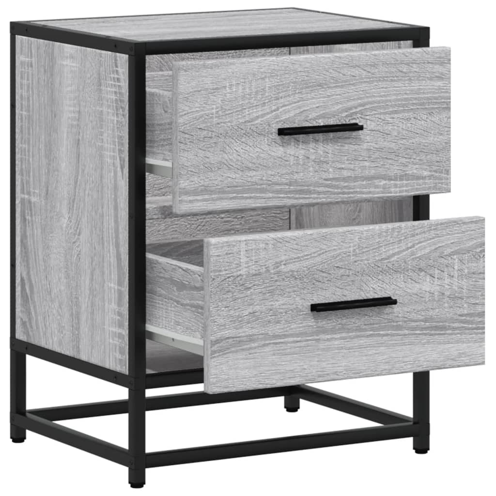 Κομοδίνο Γκρι Sonoma 40x31x50 εκ. από Επεξεργασμένο Ξύλο