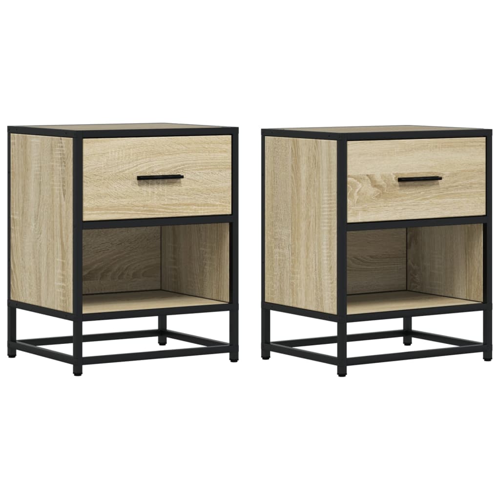 Κομοδίνα 2 τεμ. Sonoma Δρυς 40x31x50 εκ. από Επεξεργασμένο Ξύλο