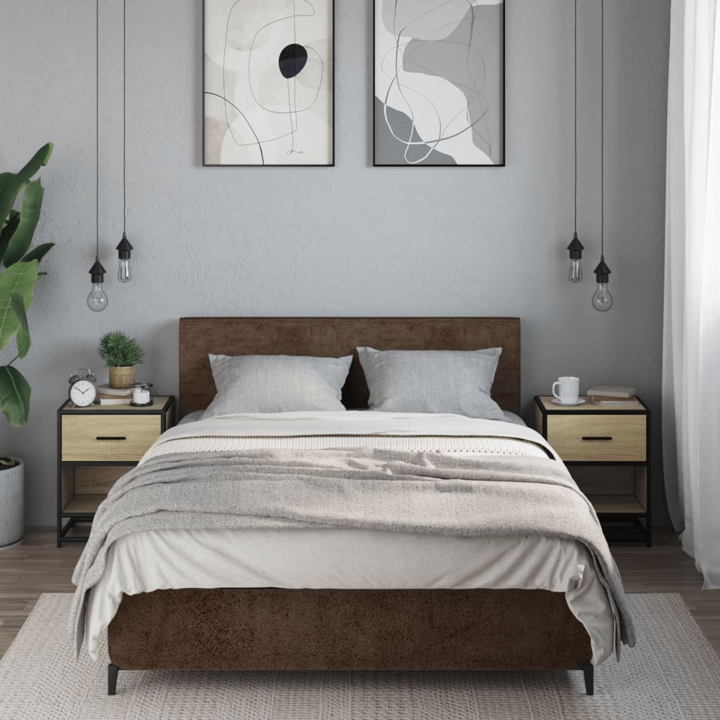 Κομοδίνα 2 τεμ. Sonoma Δρυς 40x31x50 εκ. από Επεξεργασμένο Ξύλο