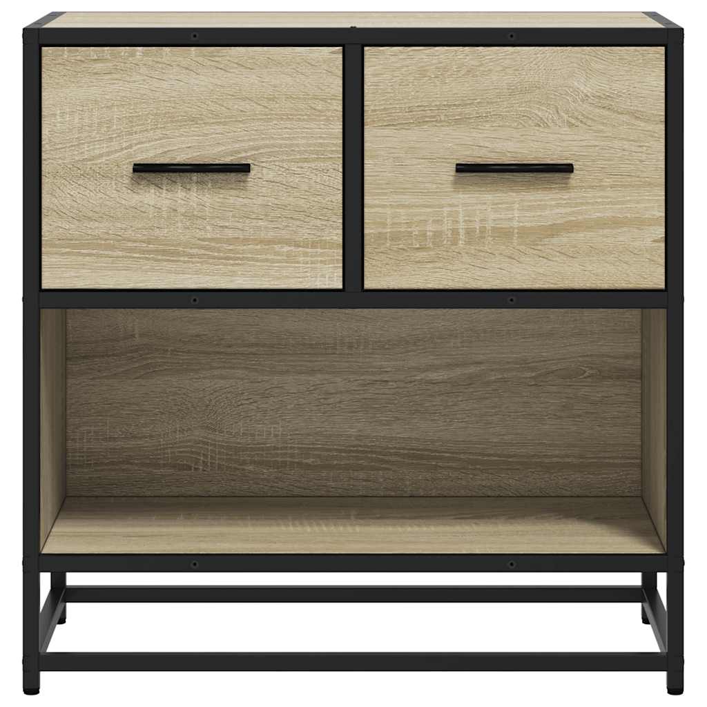 Κομοδίνο Δρυς sonoma 60x31x60cm Κατασκευασμένο ξύλο και μέταλλο