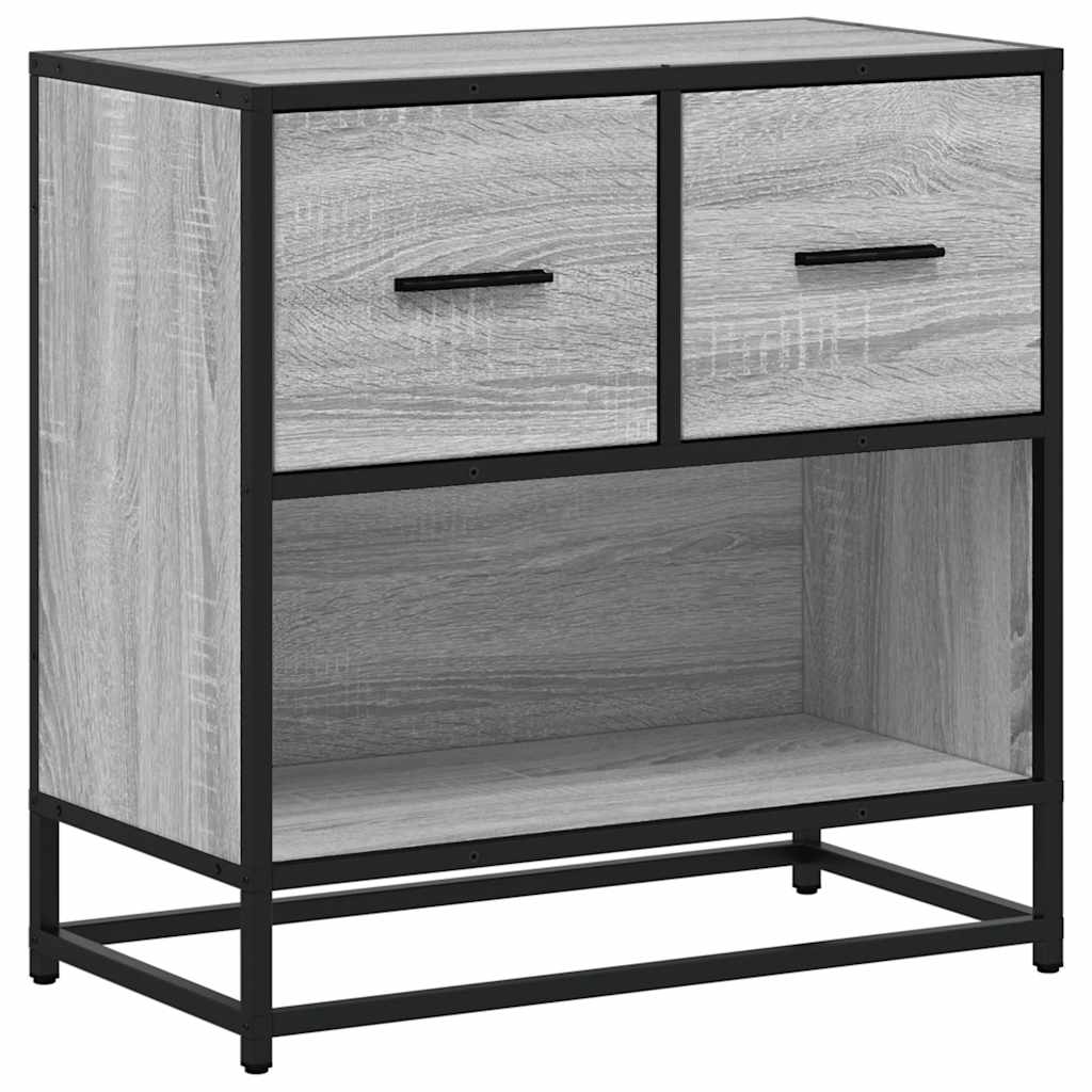 Κομοδίνο Γκρι Sonoma 60x31x60cm Κατασκευασμένο ξύλο και μέταλλο