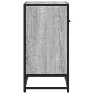 Κομοδίνο Γκρι Sonoma 60x31x60cm Κατασκευασμένο ξύλο και μέταλλο