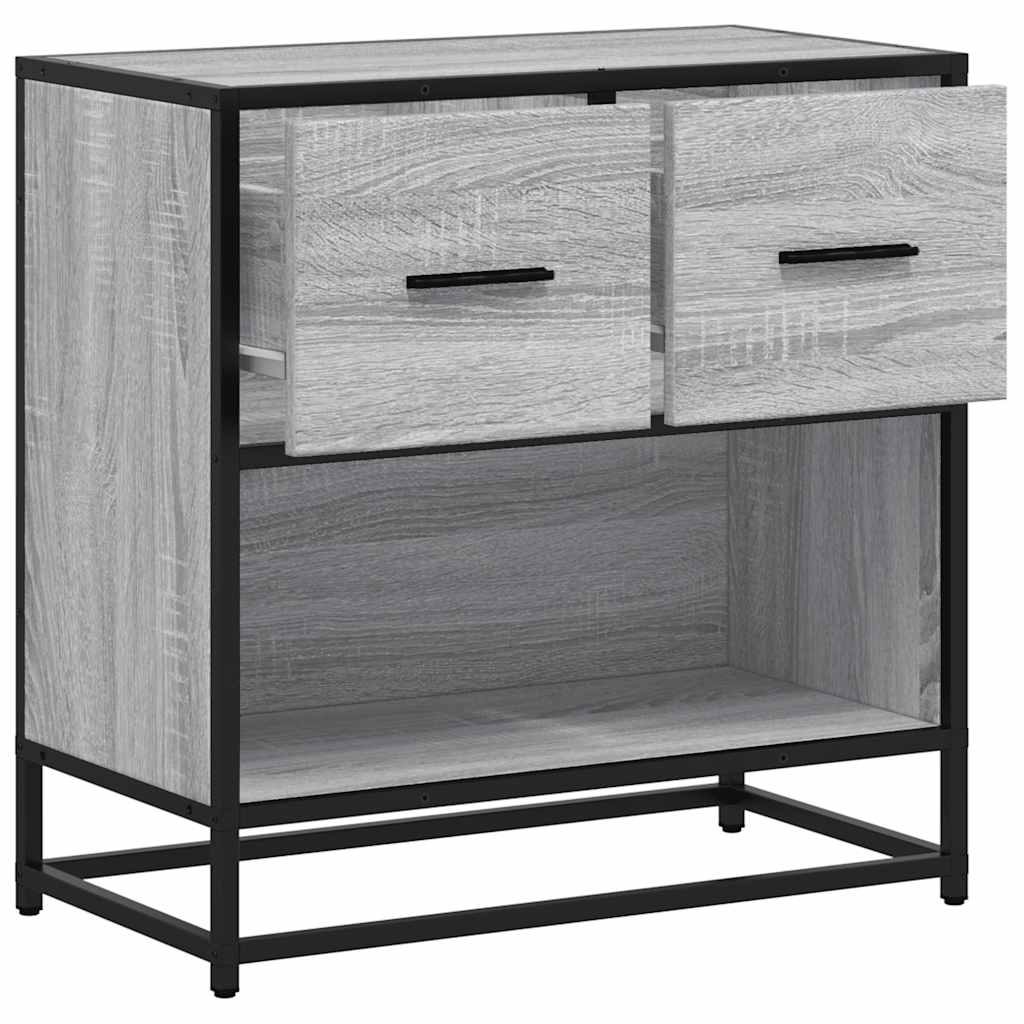 Κομοδίνο Γκρι Sonoma 60x31x60cm Κατασκευασμένο ξύλο και μέταλλο